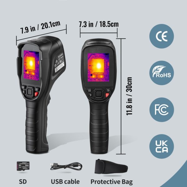 Infračervená Termokamera Kamera S Viditeľným Svetlom, Rozlíšenie 240 X 180 – Obrázok 3