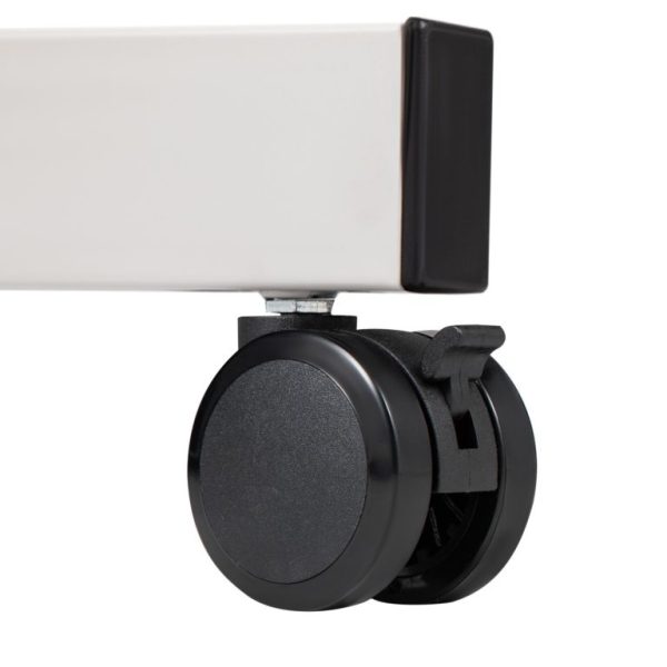 Nastaviteľný Stôl Biely Na Kolieskach (76 – 110cm) – Obrázok 4