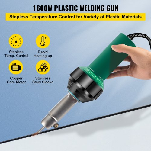 Teplovzdušná Zváračka + Príslušenstvo 8ks 1600W 220V PVC – Obrázok 2