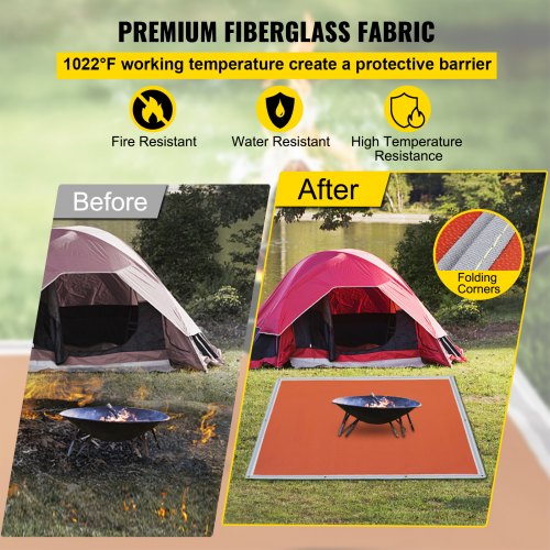 Zváračská Deka / Podložka Pod Gril Červená 1.7×1.5m – Obrázok 4