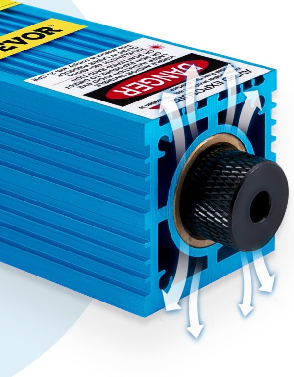Laserový Modul 5,5w CNC Laserový Modul 450nm 12V Laserová Hlava S Vlnovou Dĺžkou – Obrázok 4