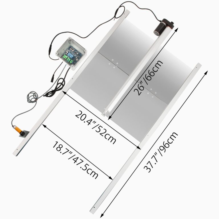 Automatické Otváranie Dverí Pre Kurníky 12V 66W (S Časovačom) (50cm) – Obrázok 2