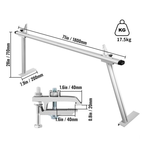 Stojan Na Korbu Pre Nákladné Autá, Nastaviteľná Dĺžka: 900-1870 Mm – Obrázok 5