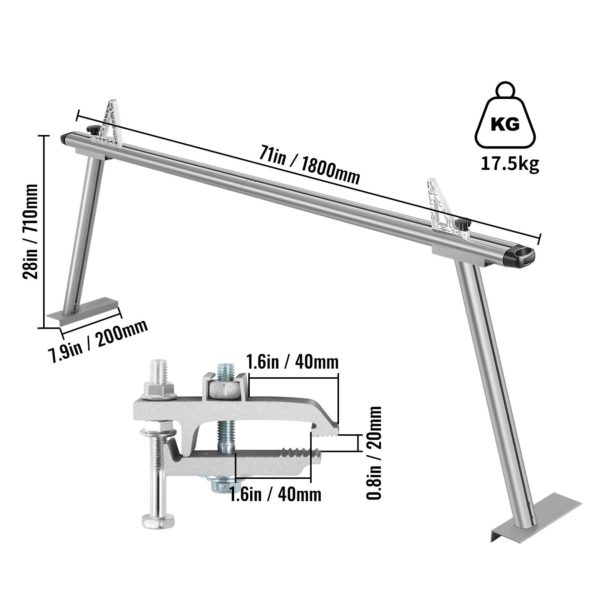 Stojan Na Korbu Pre Nákladné Autá, Nastaviteľná Dĺžka: 900-1870 Mm – Obrázok 4