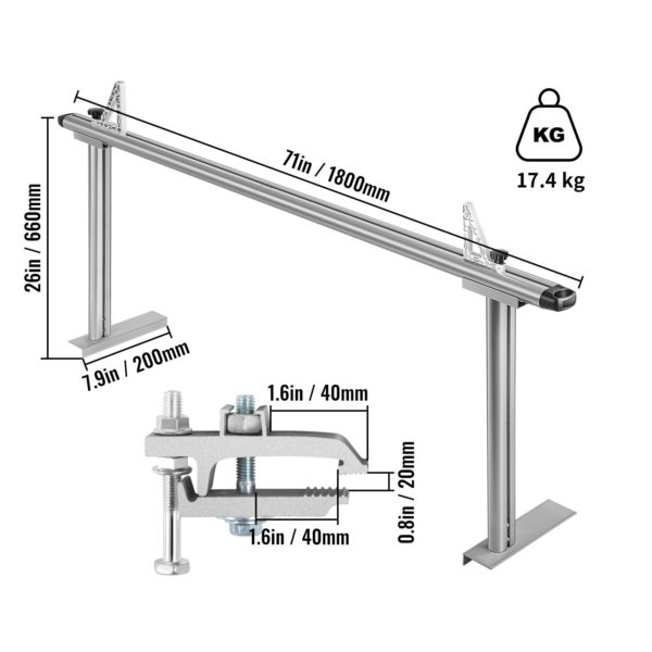 Stojan Na Korbu Pre Nákladné Autá, Nastaviteľná Dĺžka: 430-1560 Mm – Obrázok 4