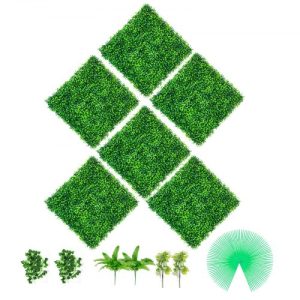 Panel Z Rastlín Umelého Buxusu UV 6ks – 50 X 50 4 Cm