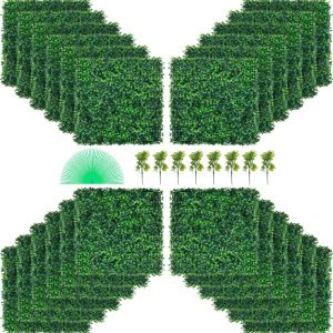 Panel Z Rastlín Umelého Buxusu UV 24ks – 60 X 40 4 Cm
