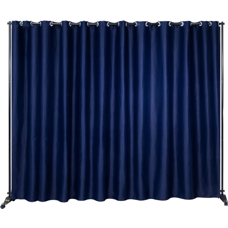 Oddeľovač Kancelárií, Rolovateľný (Tmavomodrý) 2.4 X 3 M