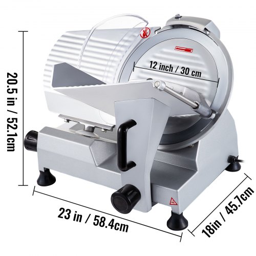 Krájač Na Mäso 30cm Čepeľ 250W Nastaviteľná Veľkosť Rezu – Obrázok 3