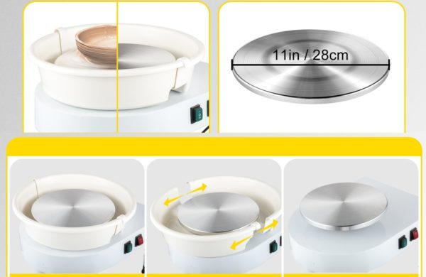 Elektrický Hrnčiarsky Stroj, 28 Cm – Obrázok 3