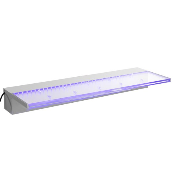Podsvietený Nerezový Bazénový Vodopád 89cm – Obrázok 7