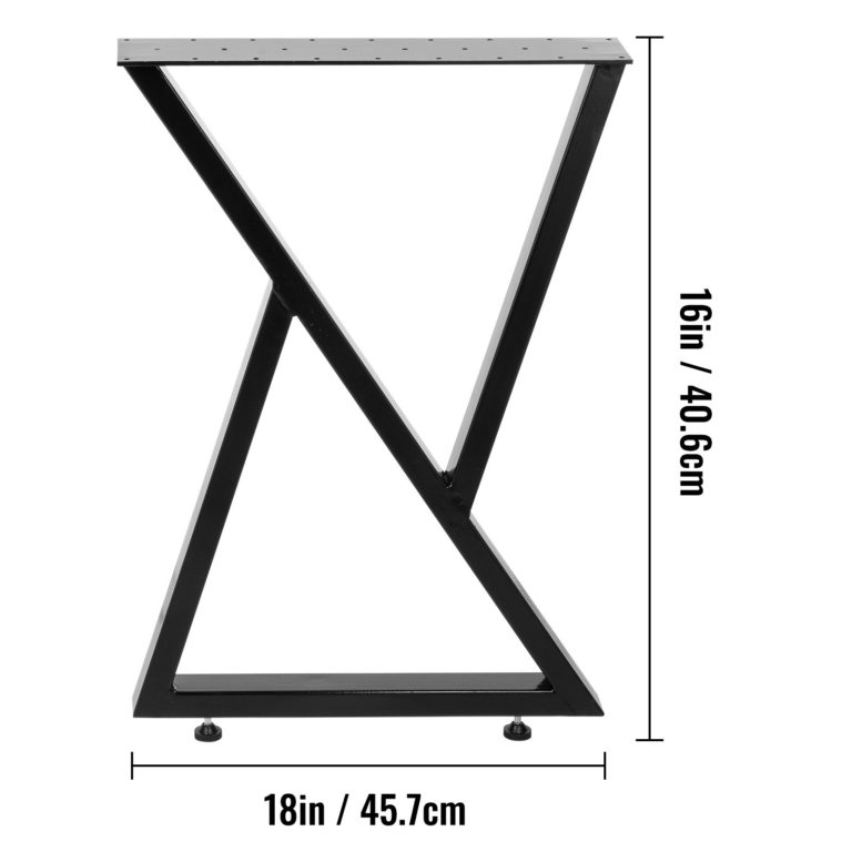 Set 2ks Kovových Nôh Stola V Tvare Trojuholníka (40,6 X 45,7cm) – Obrázok 2