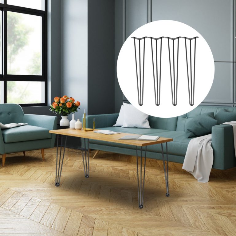 Set 4ks Kovových Nôh Stola 61cm – Obrázok 6