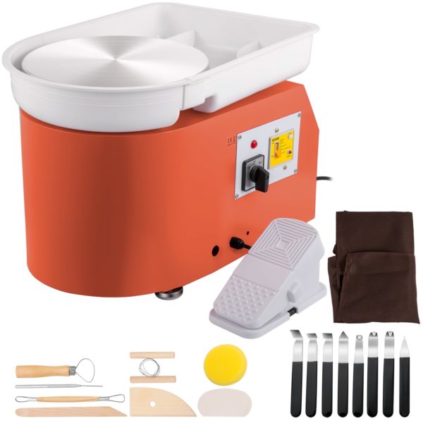 Elektrický Stroj Na Hrnčiarsky Kruh, 28 Cm / Oranžová – Obrázok 8