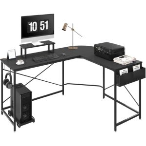 Rohový Kancelársky Stôl 150cm Čierny