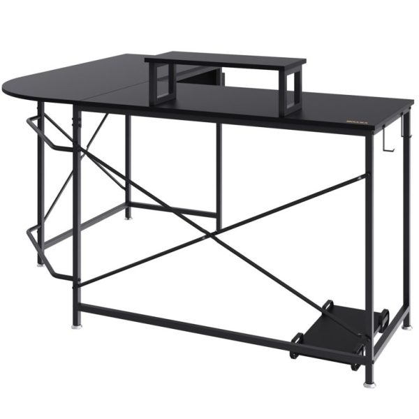 Rohový Kancelársky Stôl 150cm Čierny – Obrázok 3