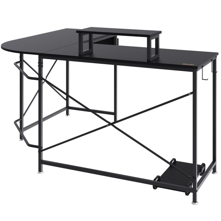 Rohový Kancelársky Stôl 150cm Čierny – Obrázok 3