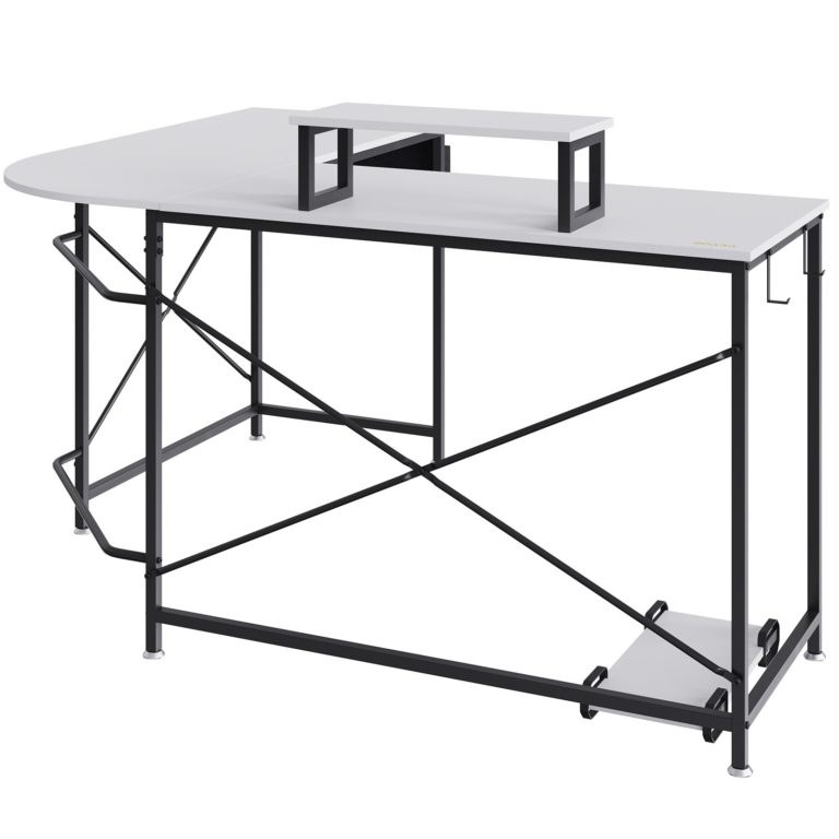 Rohový Kancelársky Stôl 150cm Biely – Obrázok 5