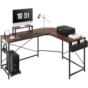 Rohový Kancelársky Stôl 150cm Hnedý
