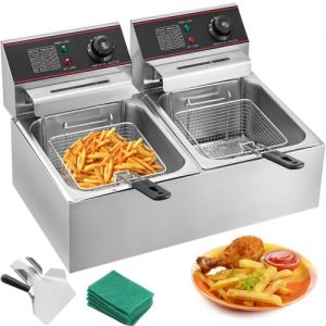 Dvojitá Fritéza Z Nehrdzavejúcej Ocele 12L 5kW