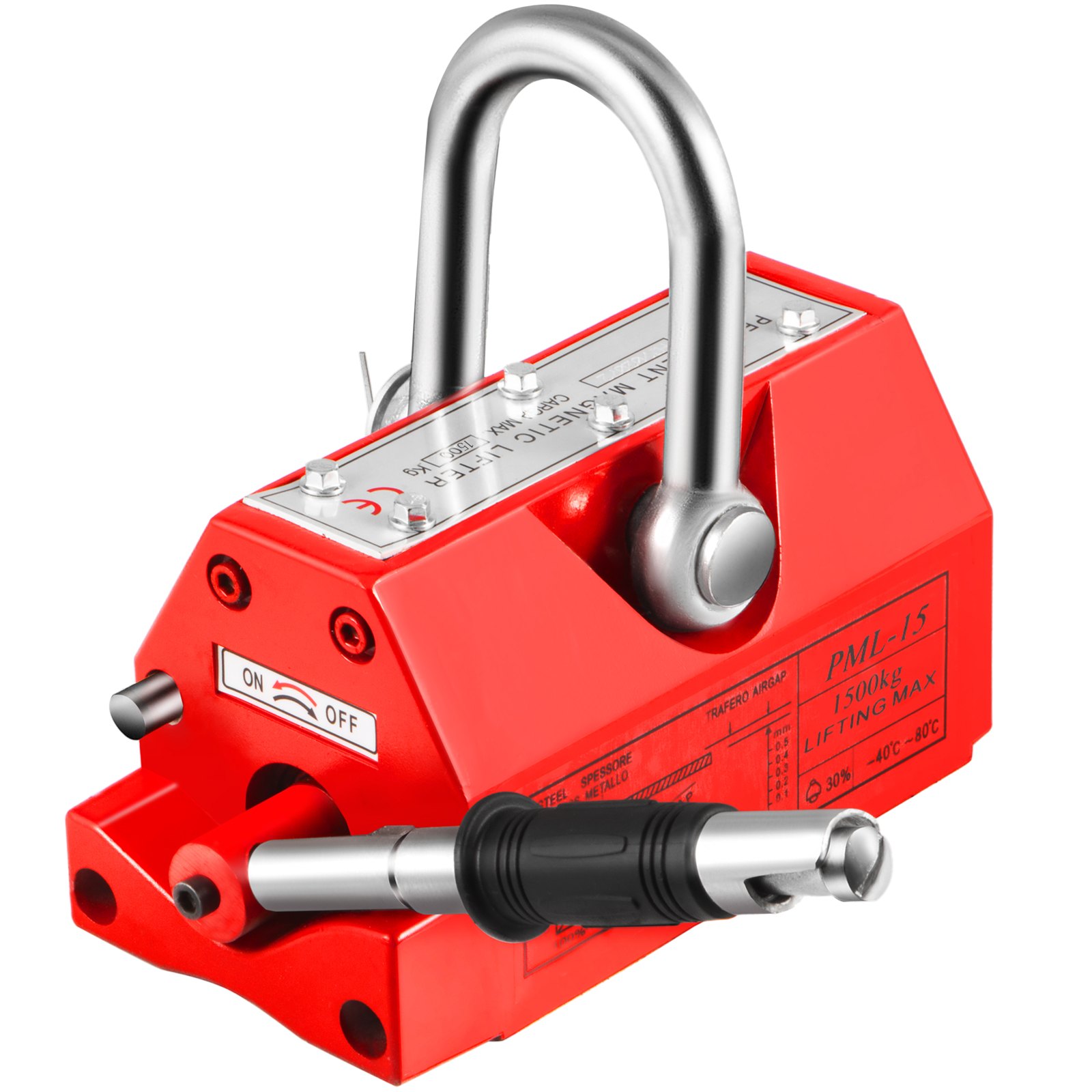 Zdvíhací Magnet (Do 1500 Kg) Červený – Obrázok 6