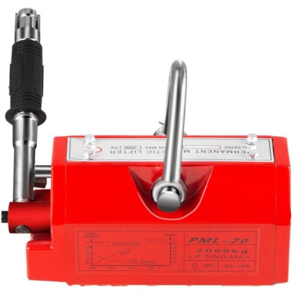 Zdvíhací Magnet (Do 2000 Kg) Červený – Obrázok 2