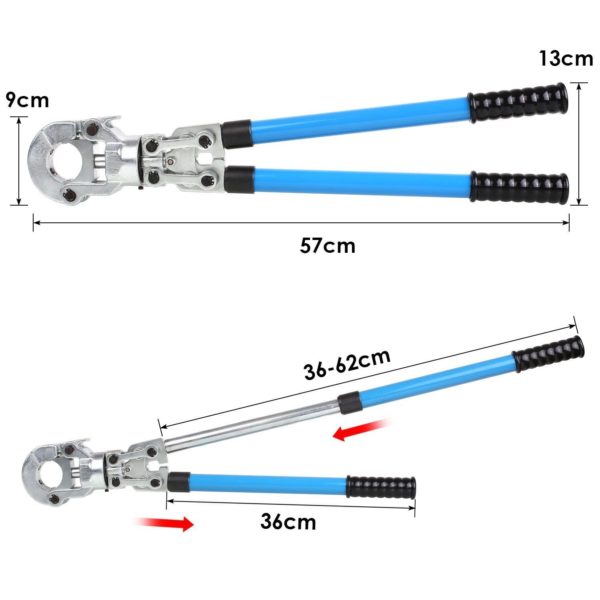 Hydraulické Ručné Krimpovacie Kliešte (12-32mm) – Obrázok 6