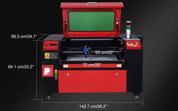 Laserový Stroj Na Gravírovanie A Vyrezávanie 80W CO2, Pracovná Plocha 500×700 Mm – Obrázok 3
