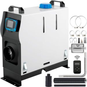 Prenosný Naftový Ohrievač 12V 8kW Biely (1 Výduch) LCD Display