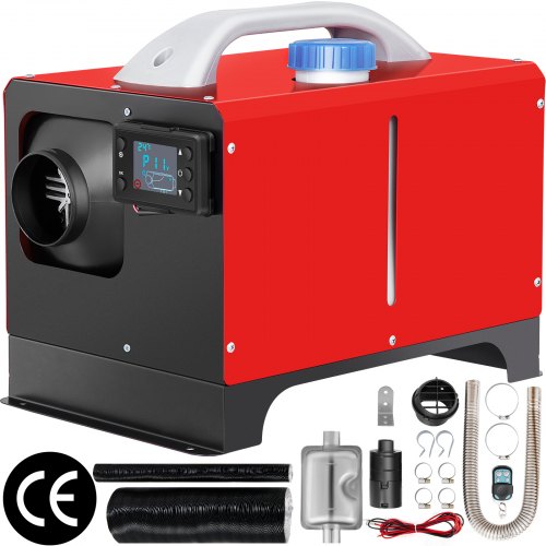 Prenosný Naftový Ohrievač 12V 5kW Červený (1 Výduch)