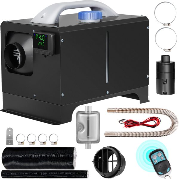 Prenosný Naftový Ohrievač 12V 8kW Čierny (1 Výduch)