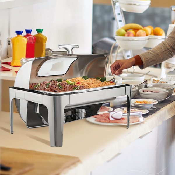 Chafingova Miska 8,5L Nerezová S Poklopom – Obrázok 3