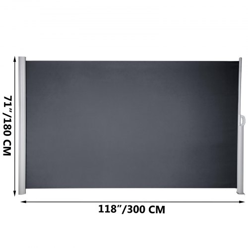 Výsuvná Bočná Markíza 180 X 300 Cm (Šedá) – Obrázok 7