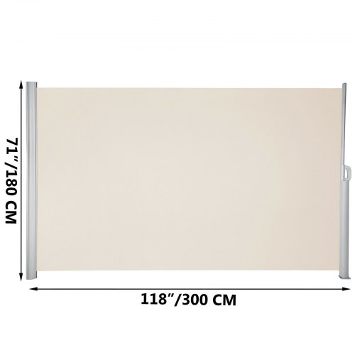 Výsuvná Bočná Markíza 180 X 300 Cm (Béžová) – Obrázok 6
