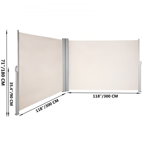 Výsuvná Bočná Markíza 180 X 600 Cm (Béžová) – Obrázok 8