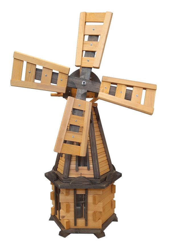 Drevený Veterný Mlyn Záhradný, Otočný, Dekoračný 170 Cm