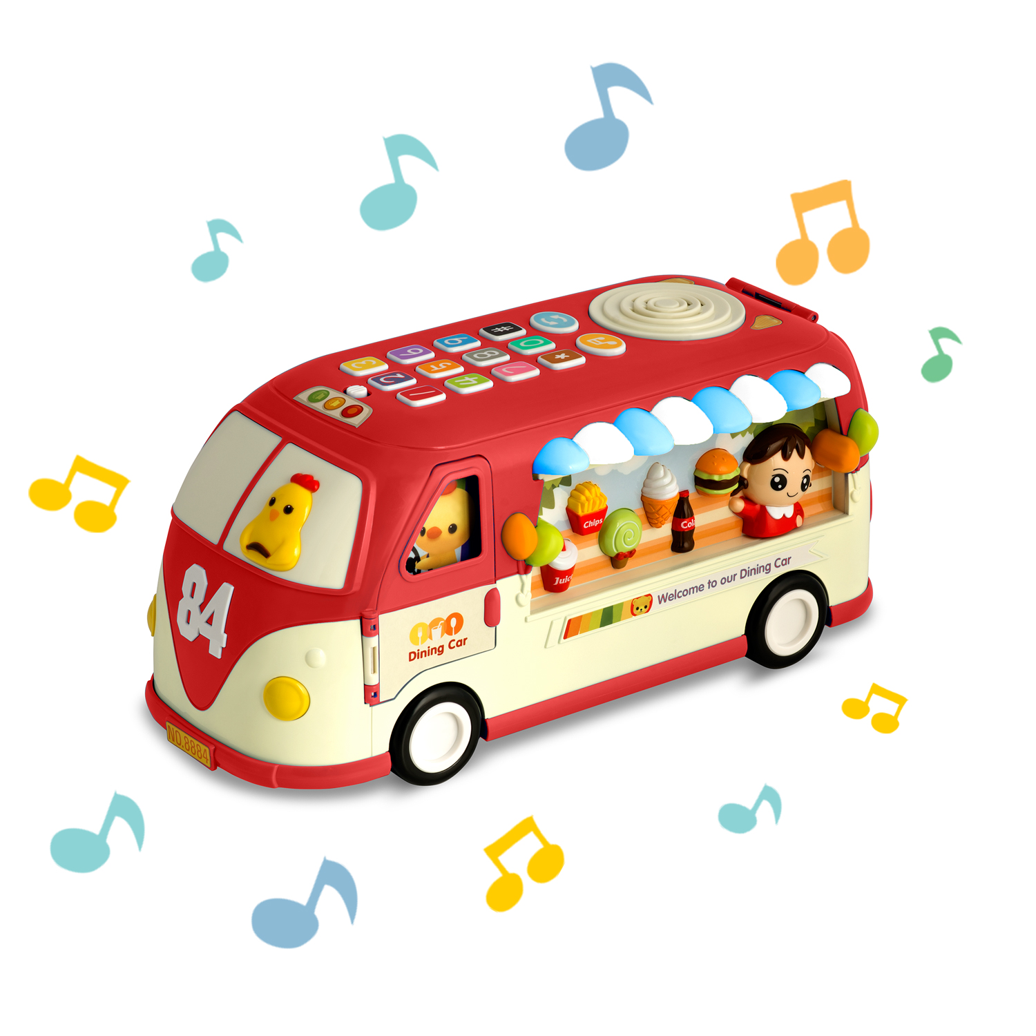 Vzdelávacia hračka RK-741 Ricokids Autobus červený – Obrázok 5