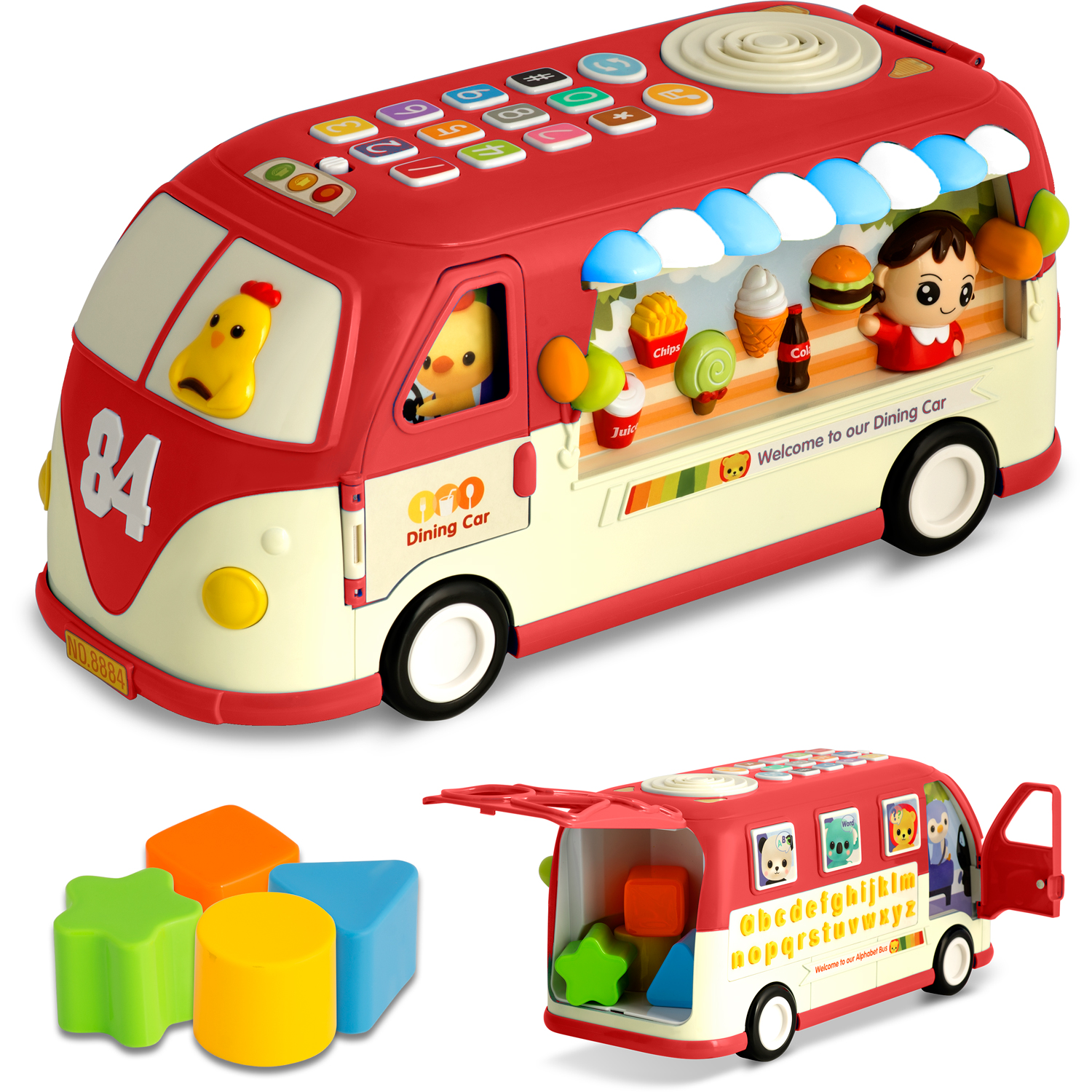Vzdelávacia hračka RK-741 Ricokids Autobus červený