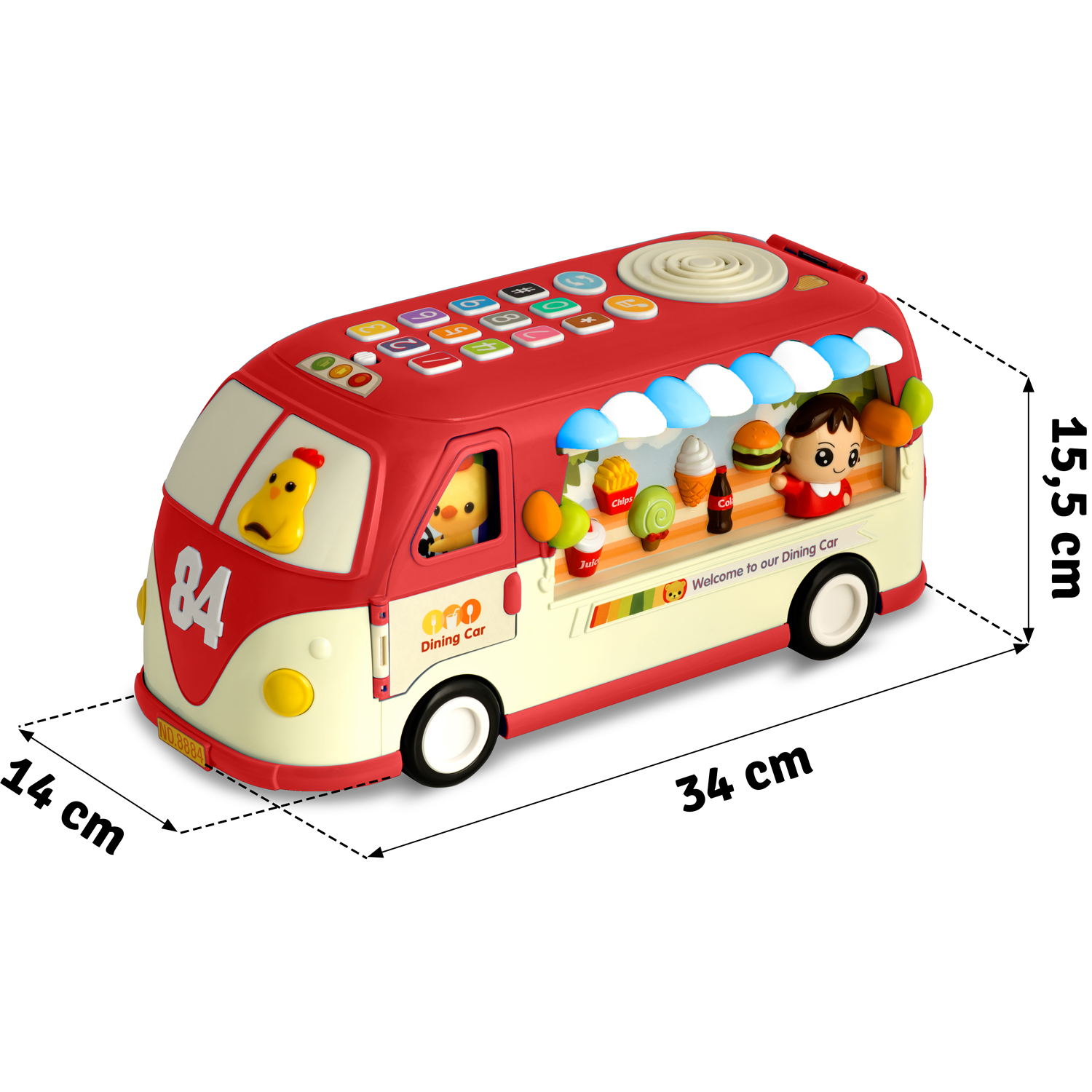 Vzdelávacia hračka RK-741 Ricokids Autobus červený – Obrázok 10