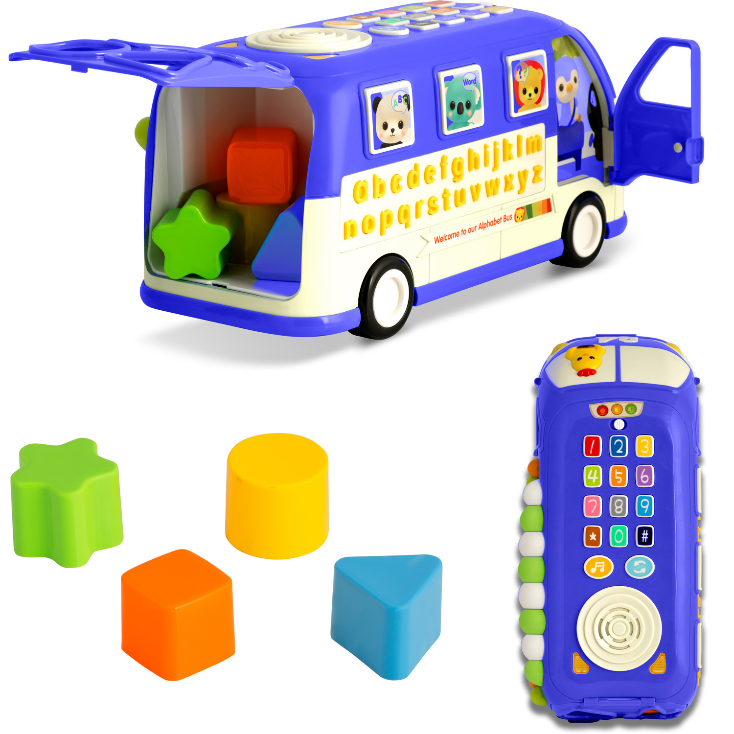 Vzdelávacia hračka RK-741 Ricokids Autobus modrý – Obrázok 8