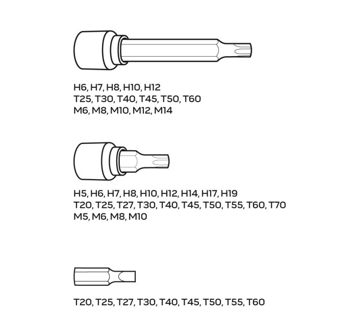 Torx sada bitov 49 ks – Obrázok 4