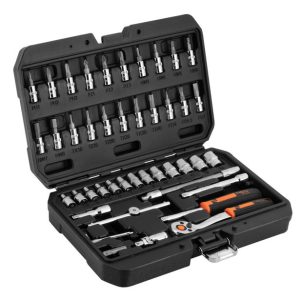 Nástrčné kľúče , 1/4 "CrV súprava 46SK
