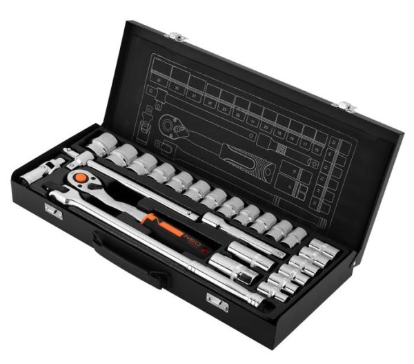 Nástrčné kľúče 1/2", súprava 25 ks, CrV – Obrázok 8