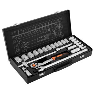 Nástrčné kľúče 1/2", súprava 25 ks, CrV