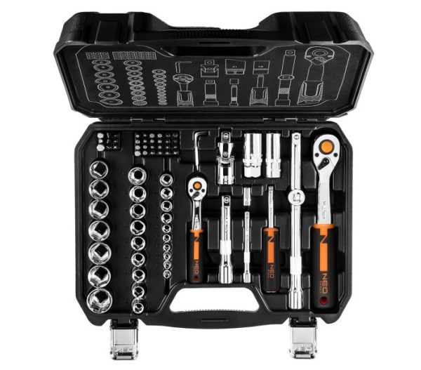 Nástrčné kľúče 1/2", 1/4", súprava 73 ks, CrV – Obrázok 3