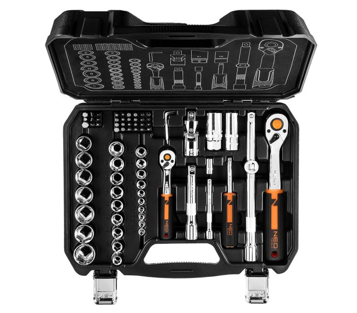 Nástrčné kľúče 1/2", 1/4", súprava 73 ks, CrV – Obrázok 3