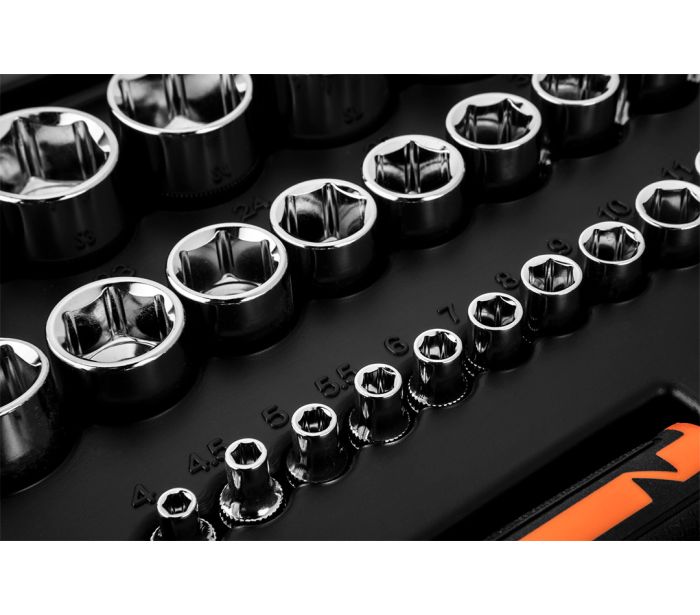 Nástrčné kľúče 1, 4, 1/2 "CrV súprava 94 ks – Obrázok 9
