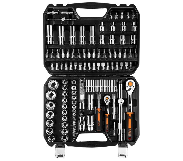 Nástrčné kľúče 1, 4, 1/2 "CrV súprava 110ks – Obrázok 2