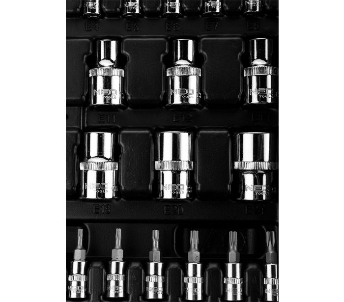 Nástrčné kľúče 1, 4, 1/2 "CrV súprava 110ks – Obrázok 5