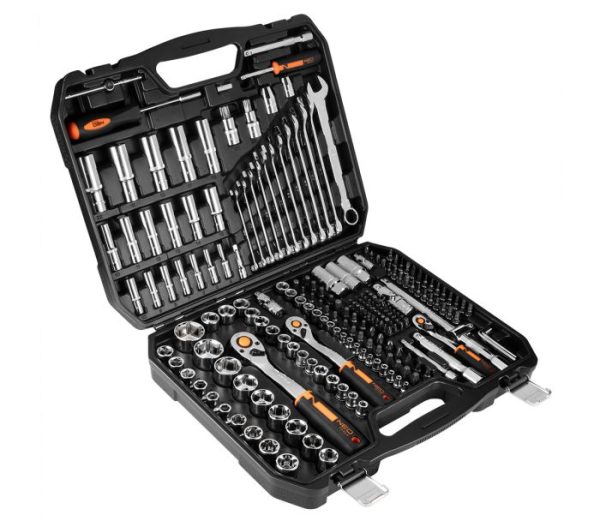 Nástrčné kľúče 1/2", 3/8", 1/4", súprava 219 ks, CrV